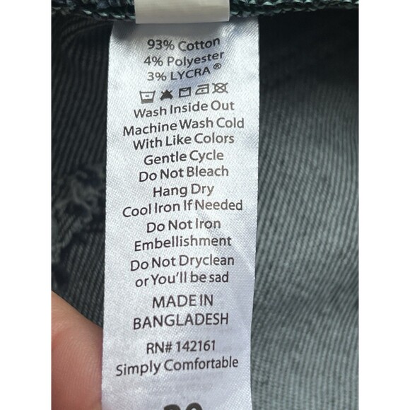 Lularoe Jeans Size 30 Dark Wash Front Seam High Rise Straight Leg Stretch - Picture 10 of 13